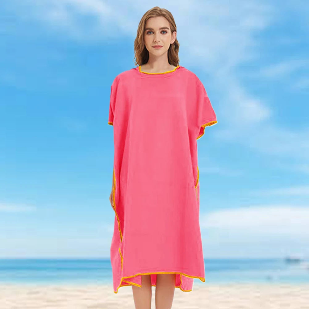 Unisex Surf Poncho Quick Dry Microfiber Bathrobe Poncho Surfer Robe Surf Hooded Towel for Surfing Swimming Diving