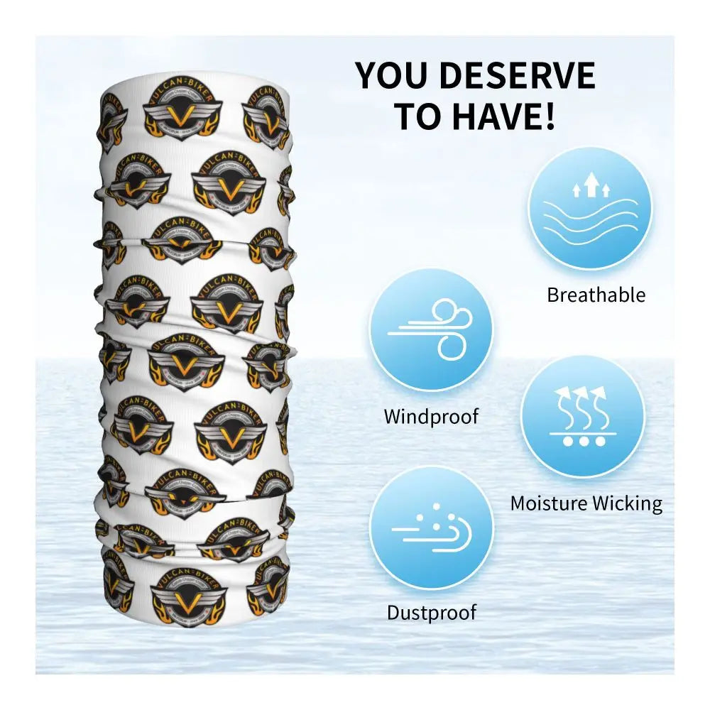 Vulcan Motorcycle Modren Bandana Neck Cover Printed Wrap Scarf Multi-use Headwear Outdoor Sports Unisex Adult Washable