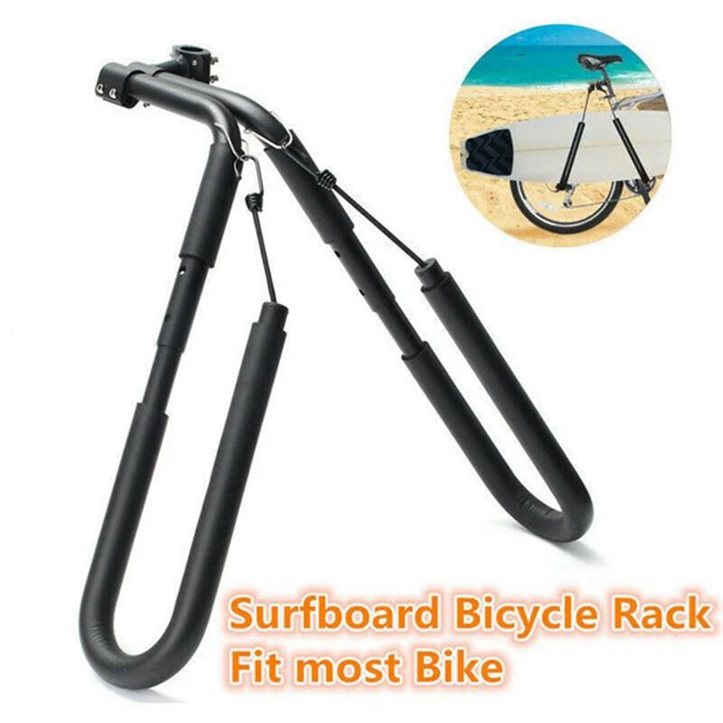 Surfboard Bike Rack Black Aluminum Surfboard Wakeboard Bike Surf Carrier Bike Wakeboard New Side Kiteboard Bracket To Seatpost