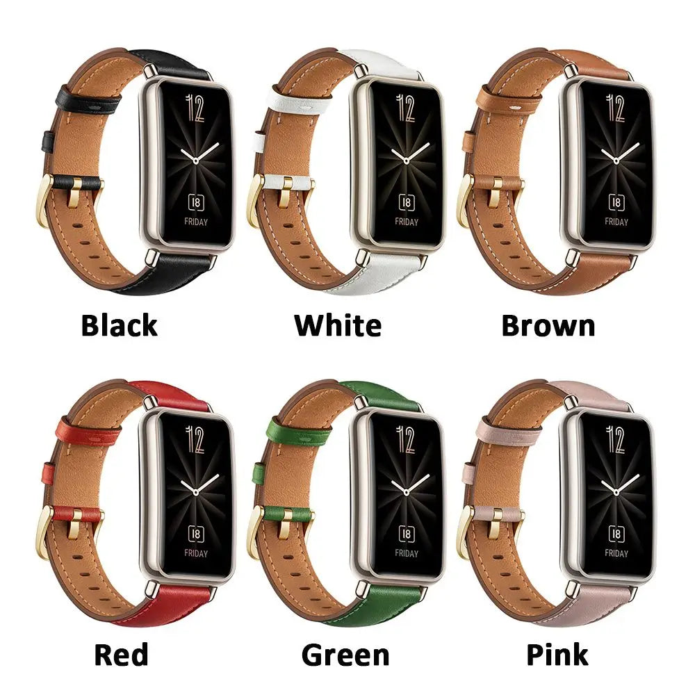 Leather Strap For Huawei Watch Fit Mini Corre Strap Wristband Bracelet Loop Genuine Band Replacement Smart Watch Accessories