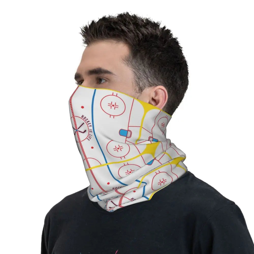 Hockey Is Life Rink Bandana Neck Cover Printed Mask Scarf Warm Balaclava Outdoor Sports Unisex Adult Winter