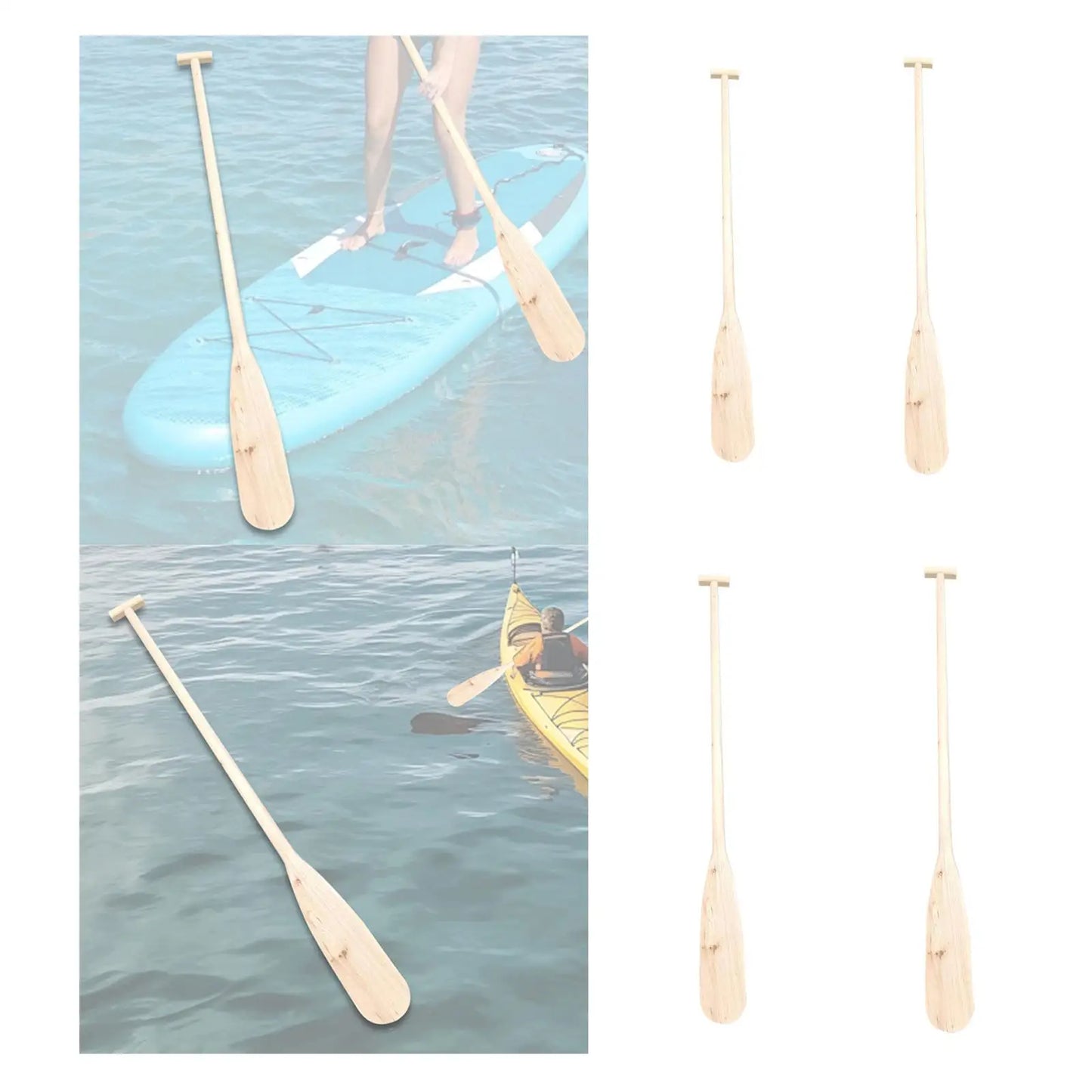 Lightweight Wooden Dragon Boat Paddle Handheld Sturdy Oar for Kayak Water Sports Craft Decorative Kayaking Equipment