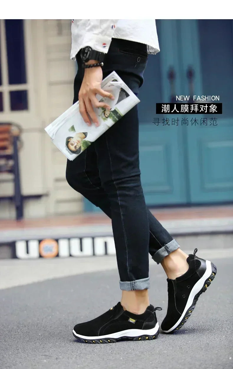 2024 New Outdoor Lightweight Men's Casual Sports Slip-on Walking Shoes Hot Selling Men's Loafers Breathable Flat Shoes for Men