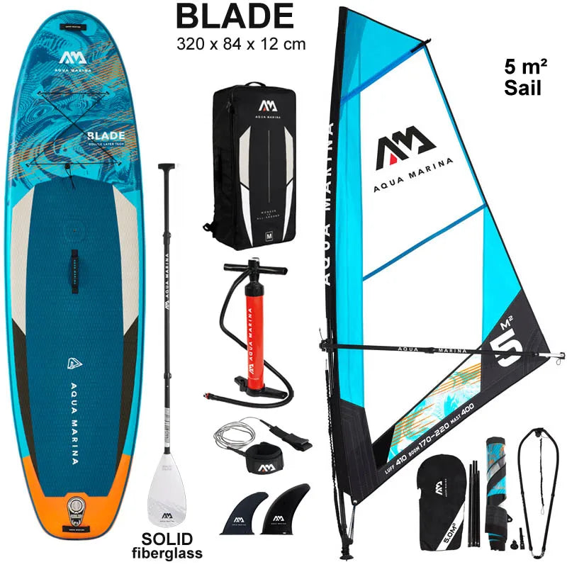 2022 windsurf 320*84*15CM board AQUA MARINA BLADE inflatable sup board sail sailboard stand up paddle surf surfboard windsail