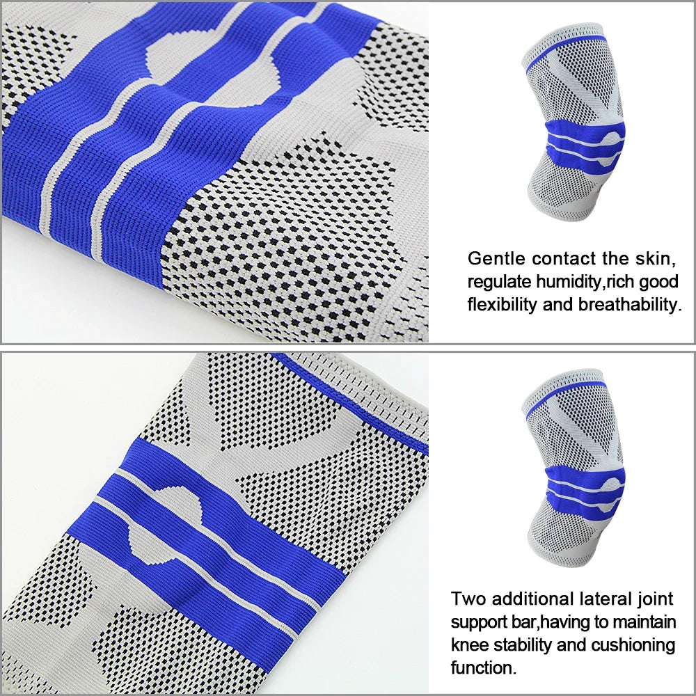 Knee Brace Silicone Sleeve Knee Pads Arthritis Knee Protector For Joints Support Meniscus Compression Protection Sport