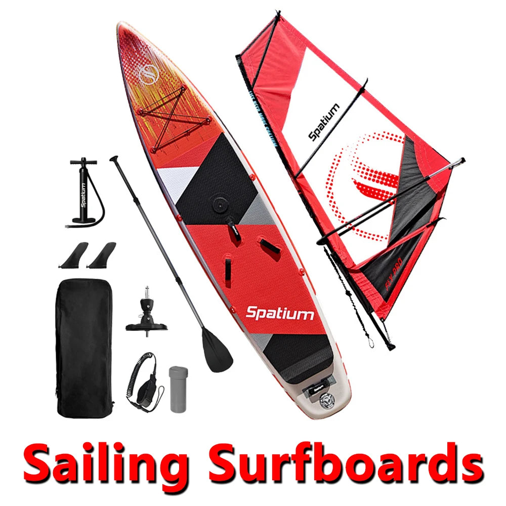 Surfing 2-in-1 Windsurf Sail With S-up Board Windsurfing For Smooth Sailing And Paddleboarding Inflatable Surfboard Sailing