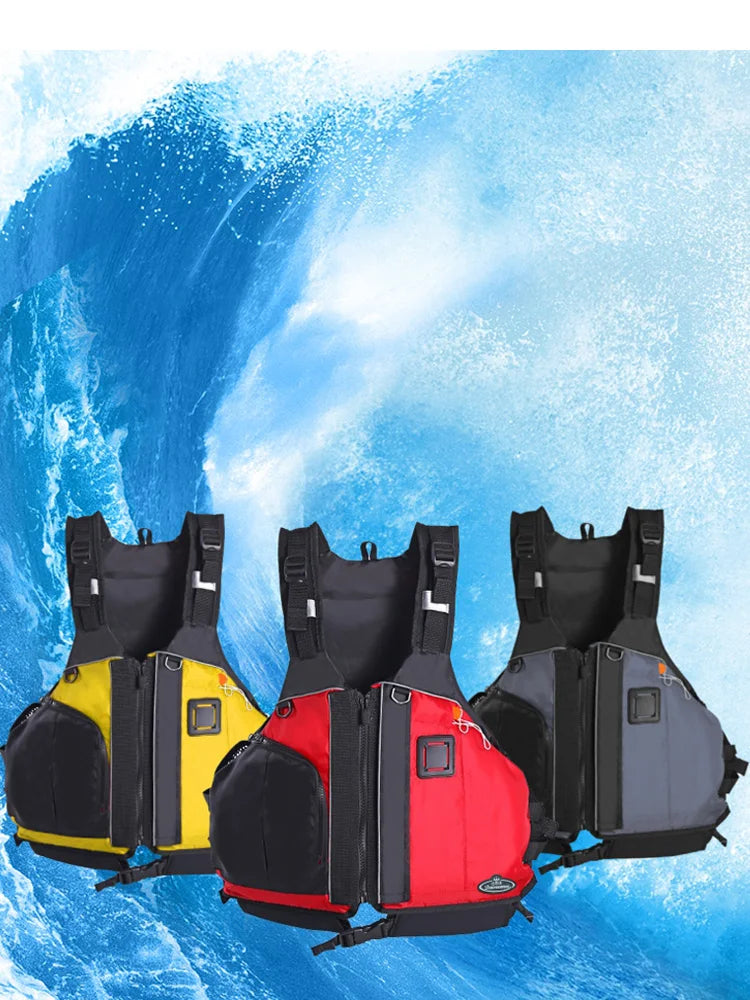 Daiseanuo-Life Jacket for Children Adults, Buoyancy Aids, PFD Kayak, Zipper Pocket, Sailing, Rafting, Sailing, Buoyancy, New, 50