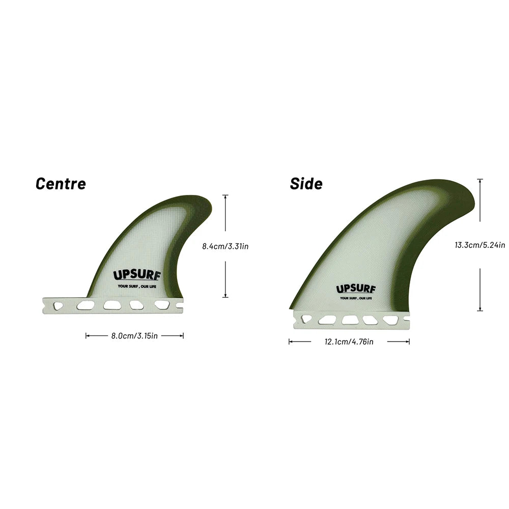 UPSURF Future Quilhas Tri Fins T1 3 FINS Thruster Fiberglass Surfboard Fins Single Tab Surfing Equipment Accessory Tabla de Surf
