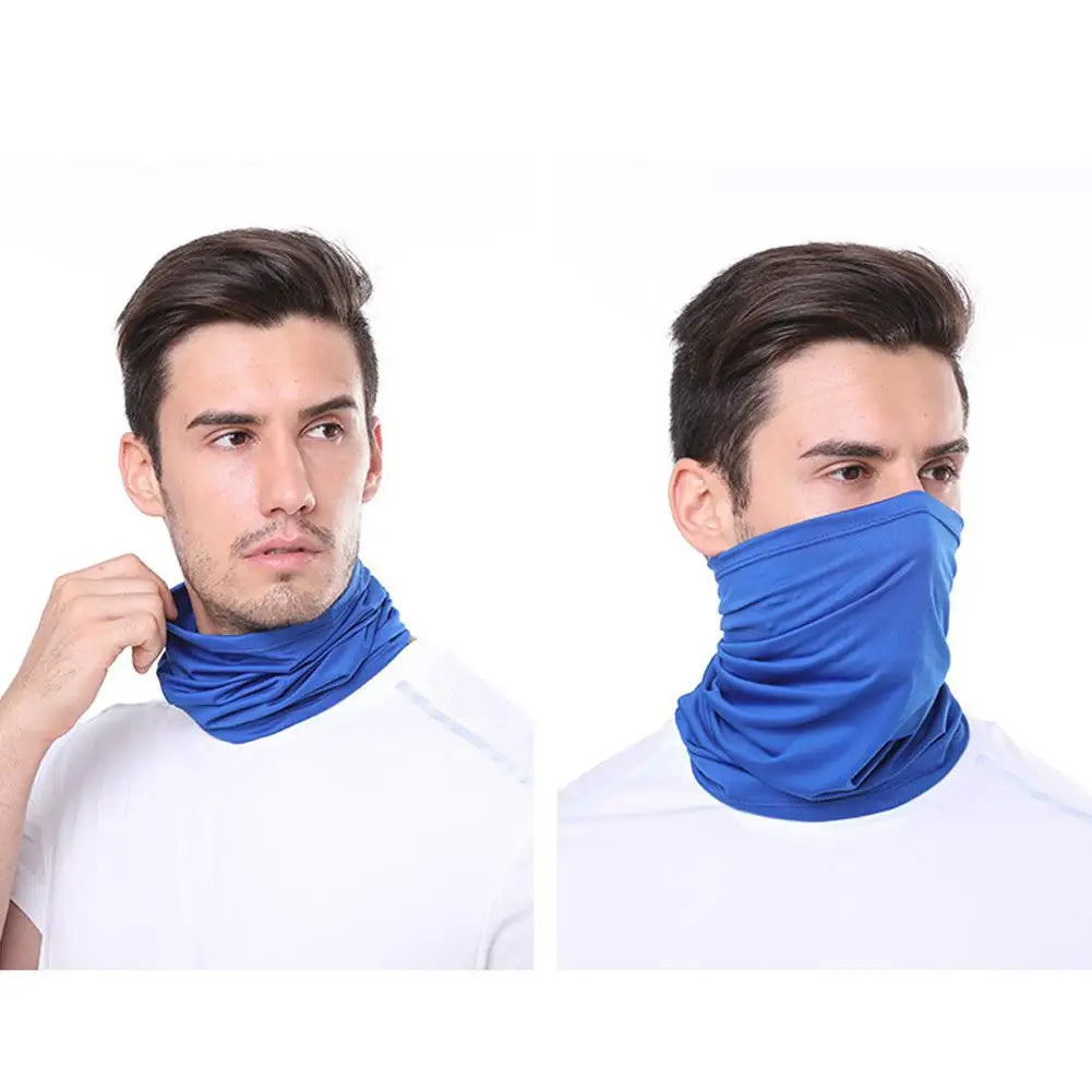 Men Women Head Face Neck Sunshade Collar Ice Silk UV Protection Face Cover Mask Outdoor Fishing Cycling Sports Bandana Scarf