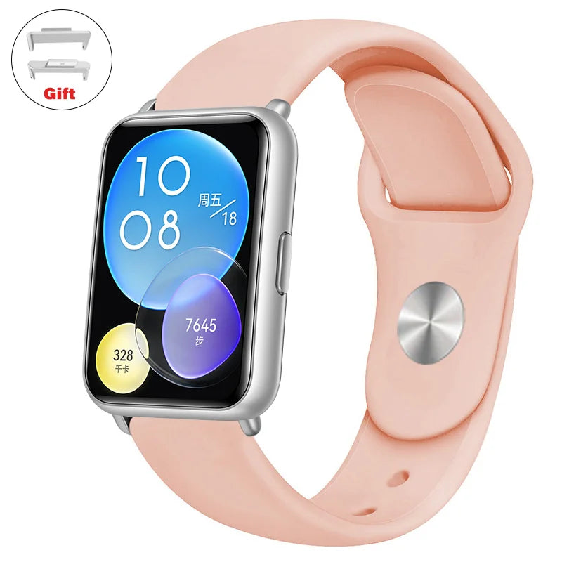 Banda de vitalidade para huawei relógio ajuste 2 cinta relógio inteligente silicone pulseira correa esporte fit2 2022 novos acessórios cinto