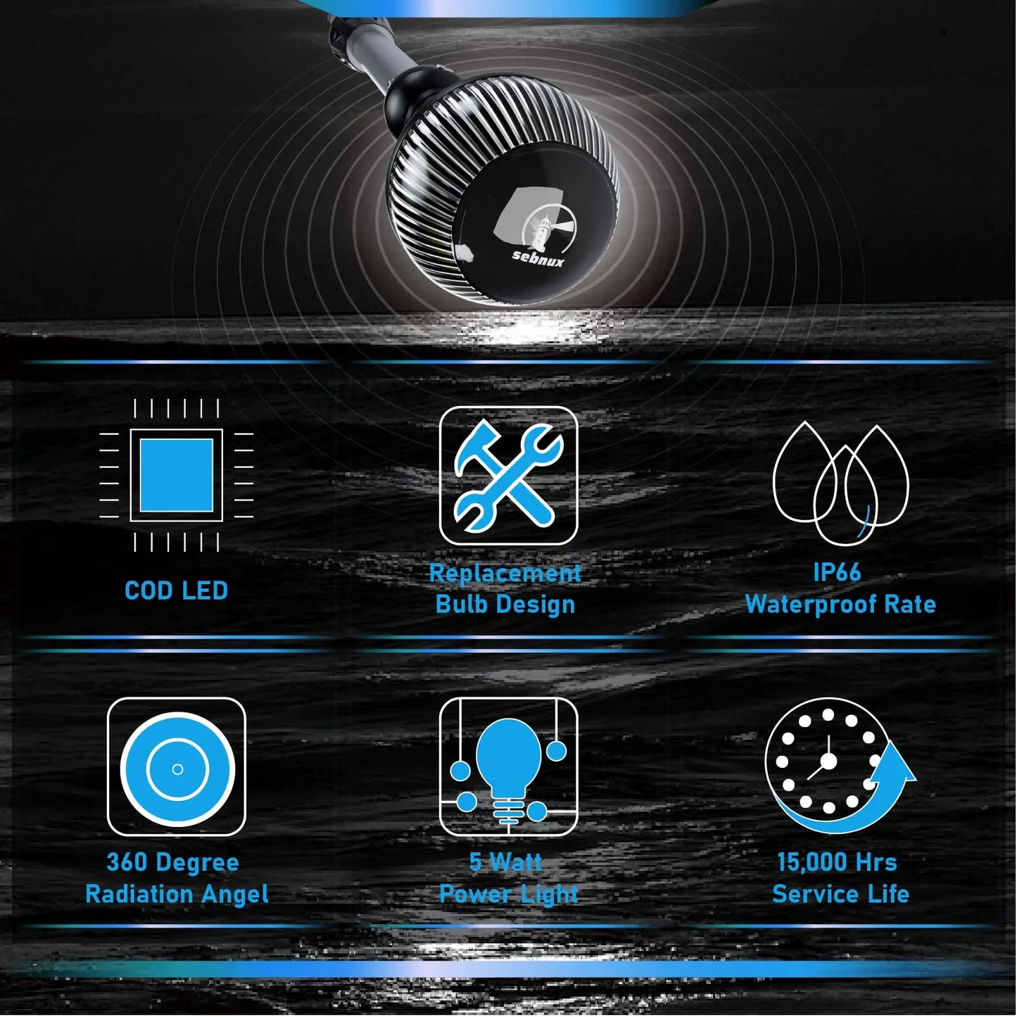 NEW Fold Down 360 Degree LED Boat Navigation Light for Yacht Marine Anchor Light 12~24 V Sailing Signal Light  Boat Accessories