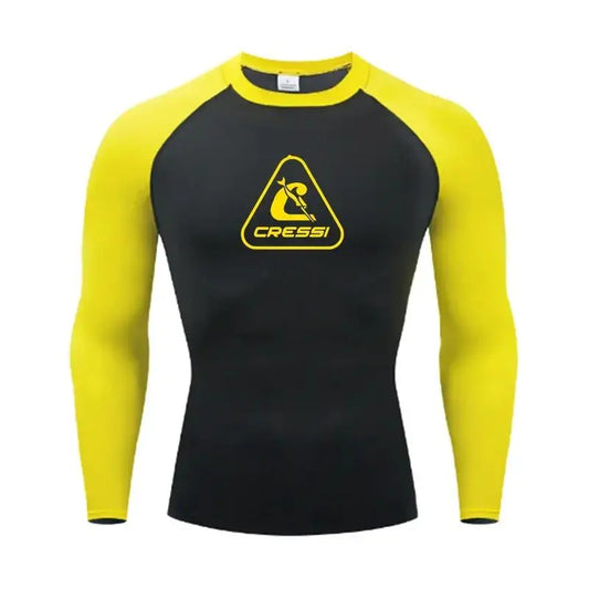 Men Long Sleeve Rash Guards Surf T-shirts UV Protection Swimsuit Surfing Diving Swimwear Swim Surf Beach Clothes Rashguard