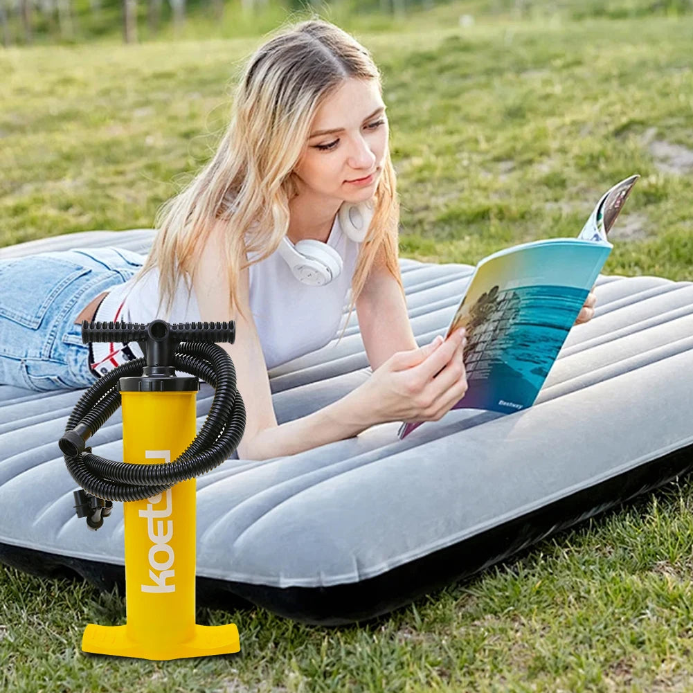 4L Kayak Air Pump Double Action Inflation Pump Portable Hand Pump Handheld Air Inflator for SUP Surfboard Inflatable Boat