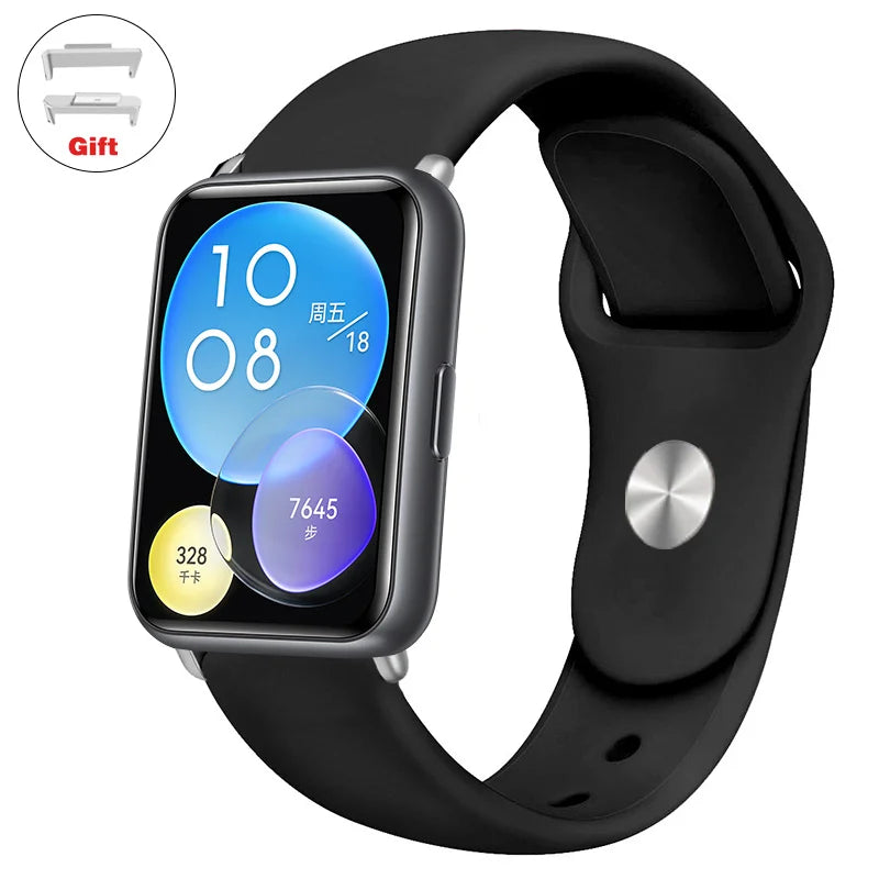 Banda de vitalidade para huawei relógio ajuste 2 cinta relógio inteligente silicone pulseira correa esporte fit2 2022 novos acessórios cinto