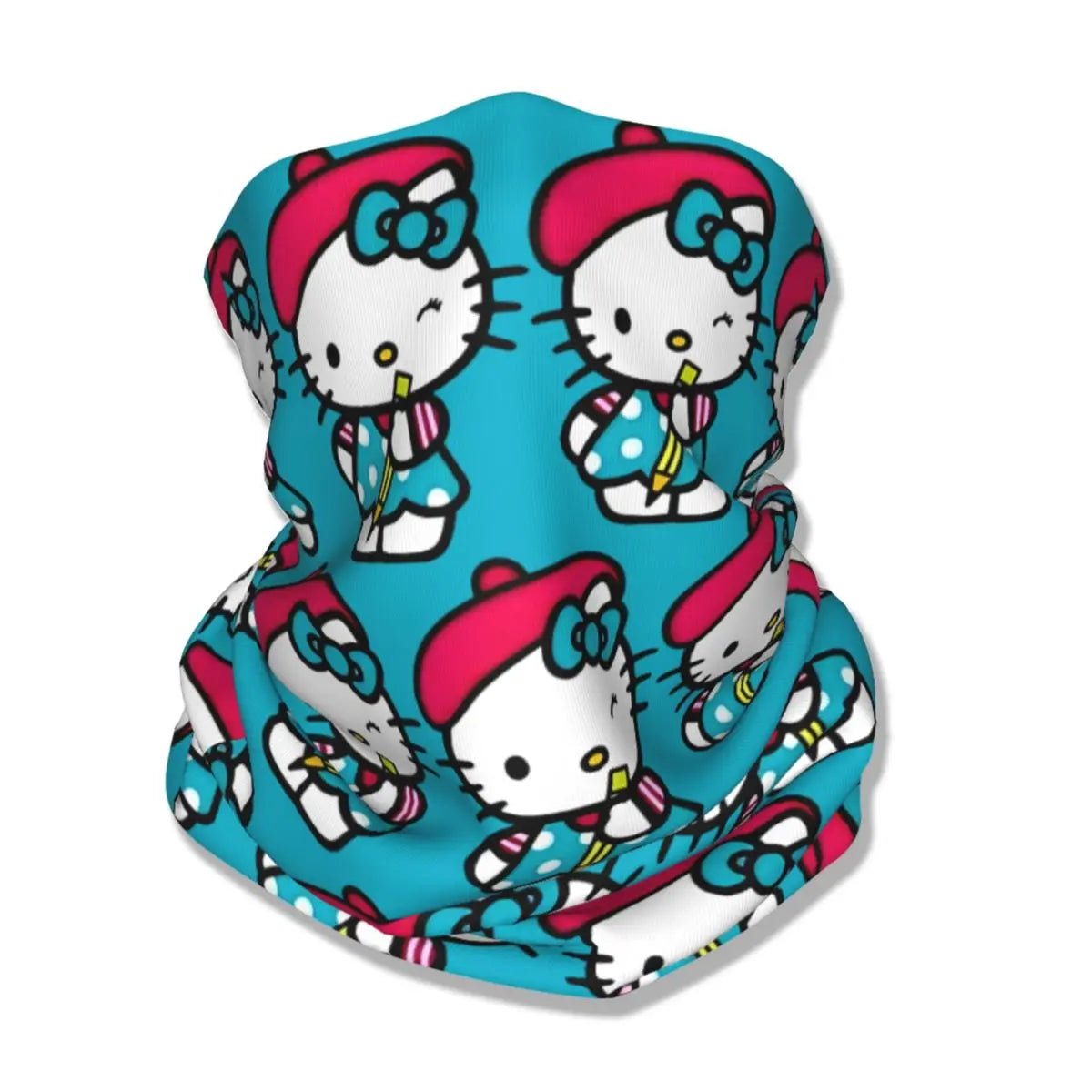 Outdoor Sports Balaclava Hello Kitty Cycling Mask Breathable Tactical Fashion Punk Hiking Camping Sun Protection Neck Gaiter