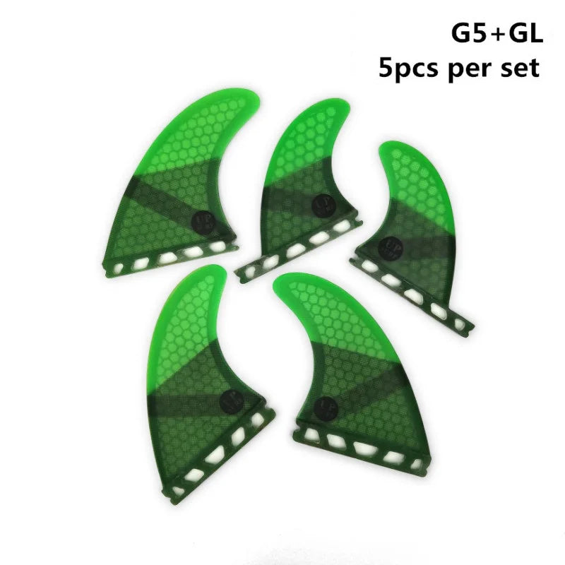UPSURF FUTURE Surfboard Fin Tri-quad fin set for surfboard, single table, G5+ GL, 4 color, honeycomb fiberglass