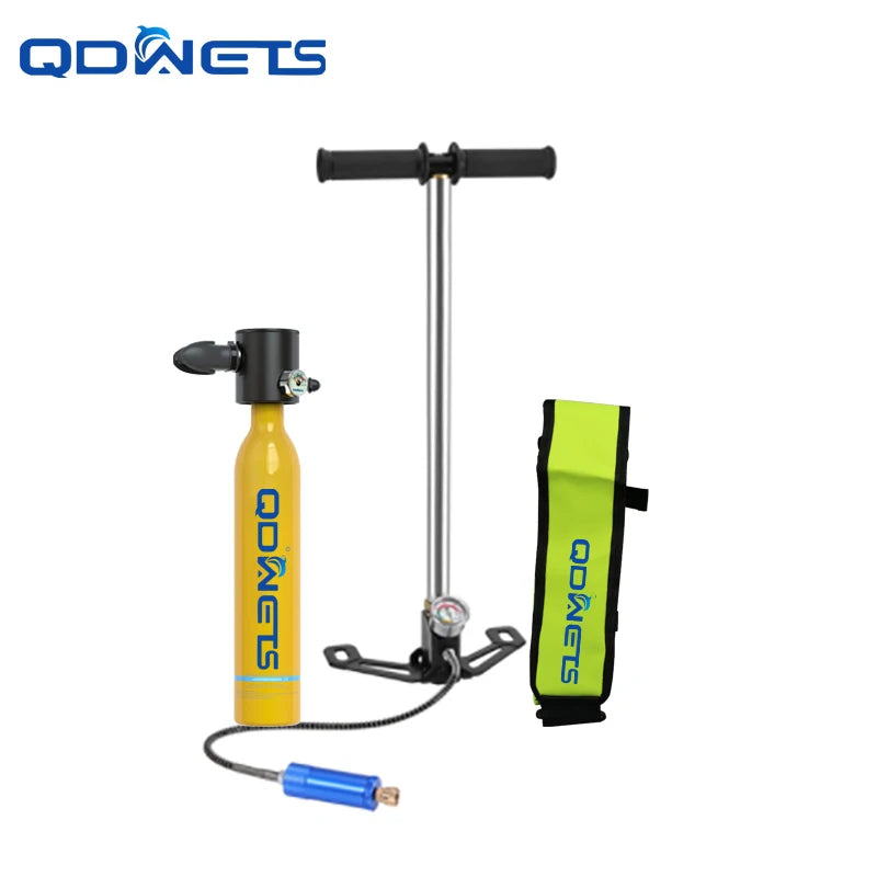 Mini Scuba Diving Tank Equipment Dive Cylinder with 5-10Minutes Capability 0.5 Litre Capacity with Refillable Design QDWETS
