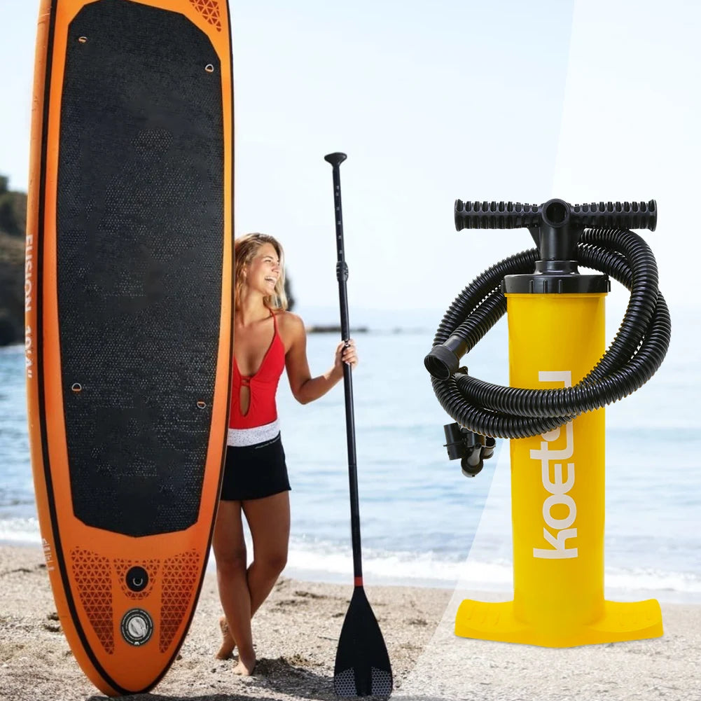 4L Kayak Air Pump Double Action Inflation Pump Portable Hand Pump Handheld Air Inflator for SUP Surfboard Inflatable Boat