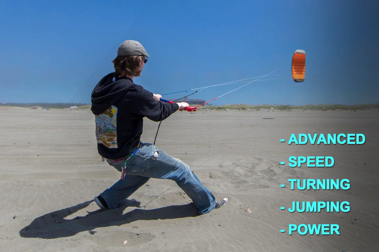 9KM 3.6m~4.5m 4 Line Power Kite Professional Parafoil Traction Kite with Bar Kitesurfing Equipment for TURNING JUMPING