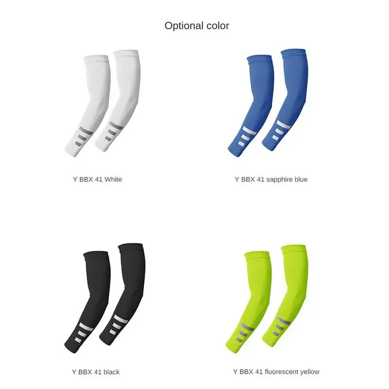 Quick-drying Arm Sleeves Night Running Reflective Sports Sleeves Ice Summer Outdoor Sports Fitness Sunscreen Sleeves Breathable
