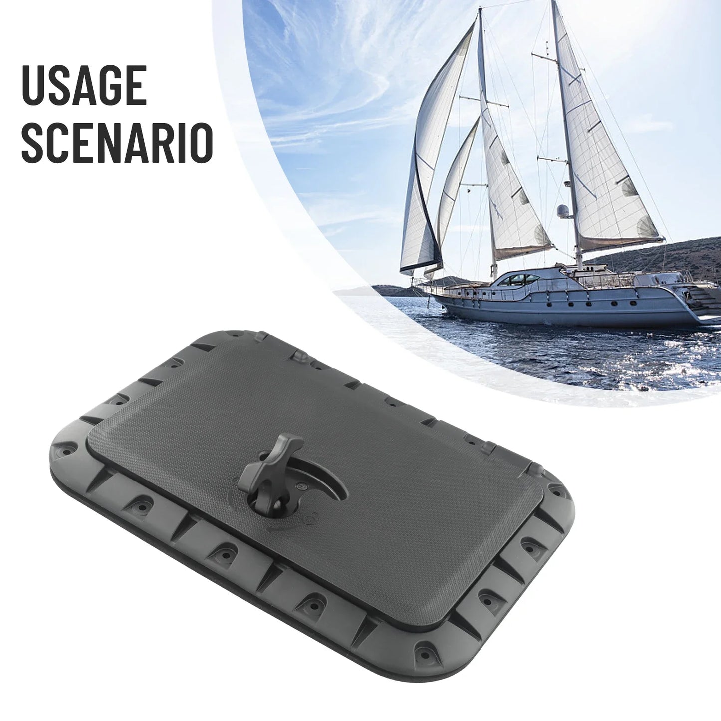 Marine Deck Square Hatch And Red Waterproof Bag For Boat Kayak Canoe Boat Parts Accessories Drifting Water Sports