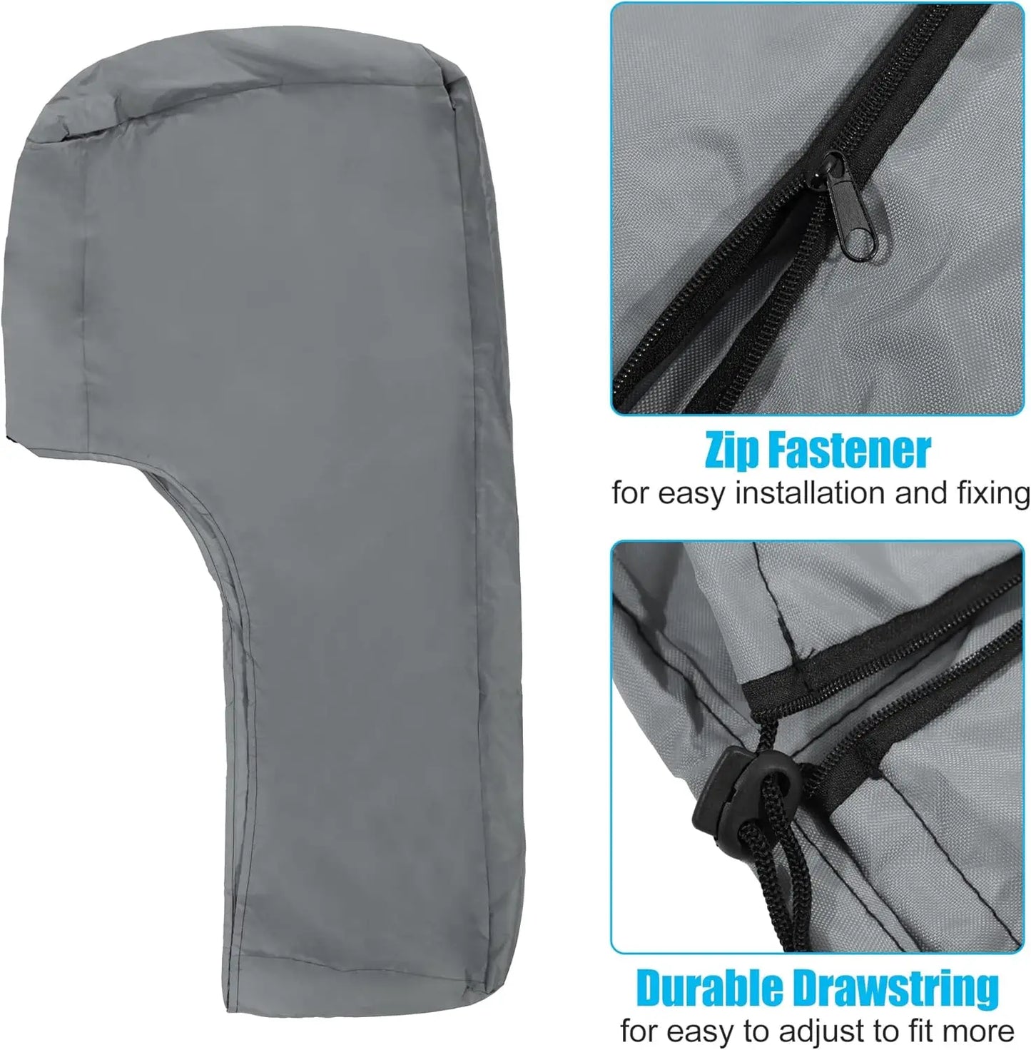 Grey Universal Waterproof 6-225HP Outboard Motor Engine Boat Cover 210D Oxford Fabric Dustproof Cover Marine Engine Protector
