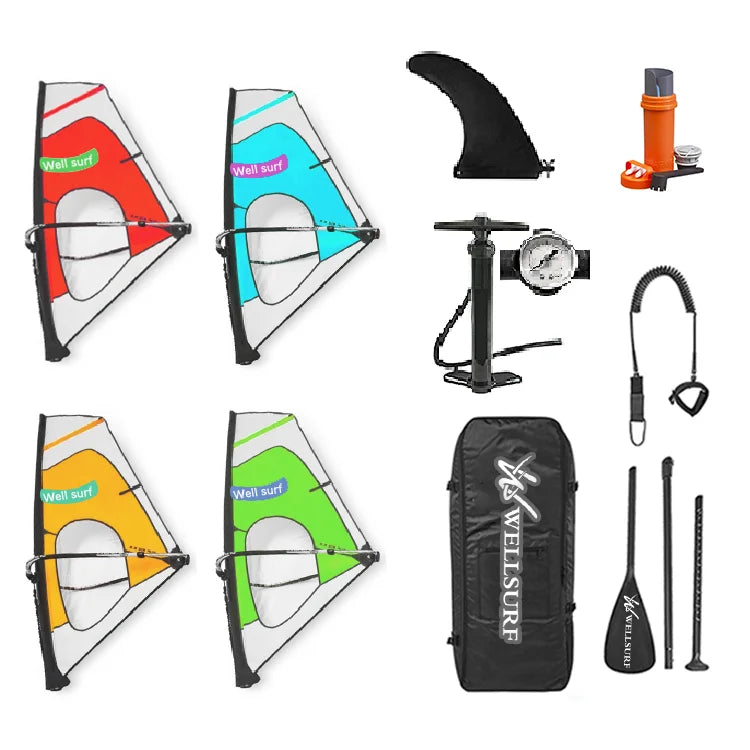 Windsurf All Round Paddle Board Inflatable Surfboard Windsurfing SUP Sailing on Sea for Athlete or Technical Player