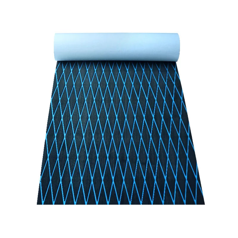 1900*350*6MM Eva Boat Decking Sheet Marine Flooring Anti Slip Pad With Rhombus Diamond Pattern Self-Adhesive Surfboard Traction