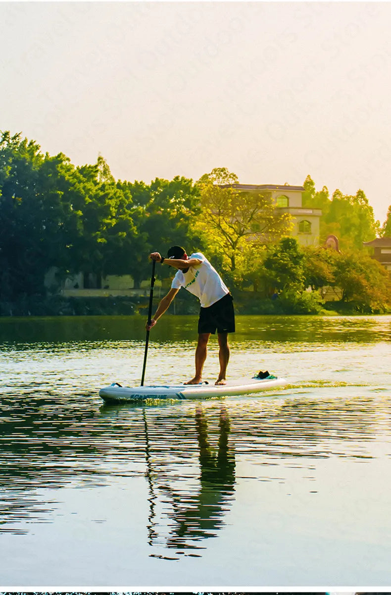 WATER LIVE Sparkling 12’ 0" Inflatable Surfing Board Pointed Design Cruise Travel Paddle Board With Safety Rope 12’ 0"x28"x6"