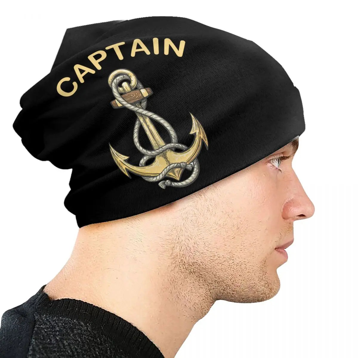 Nautical Captain Anchor Skullies Beanies Caps Men Women Unisex Cool Winter Warm Knitted Hat Adult Sailor Adventure Bonnet Hats