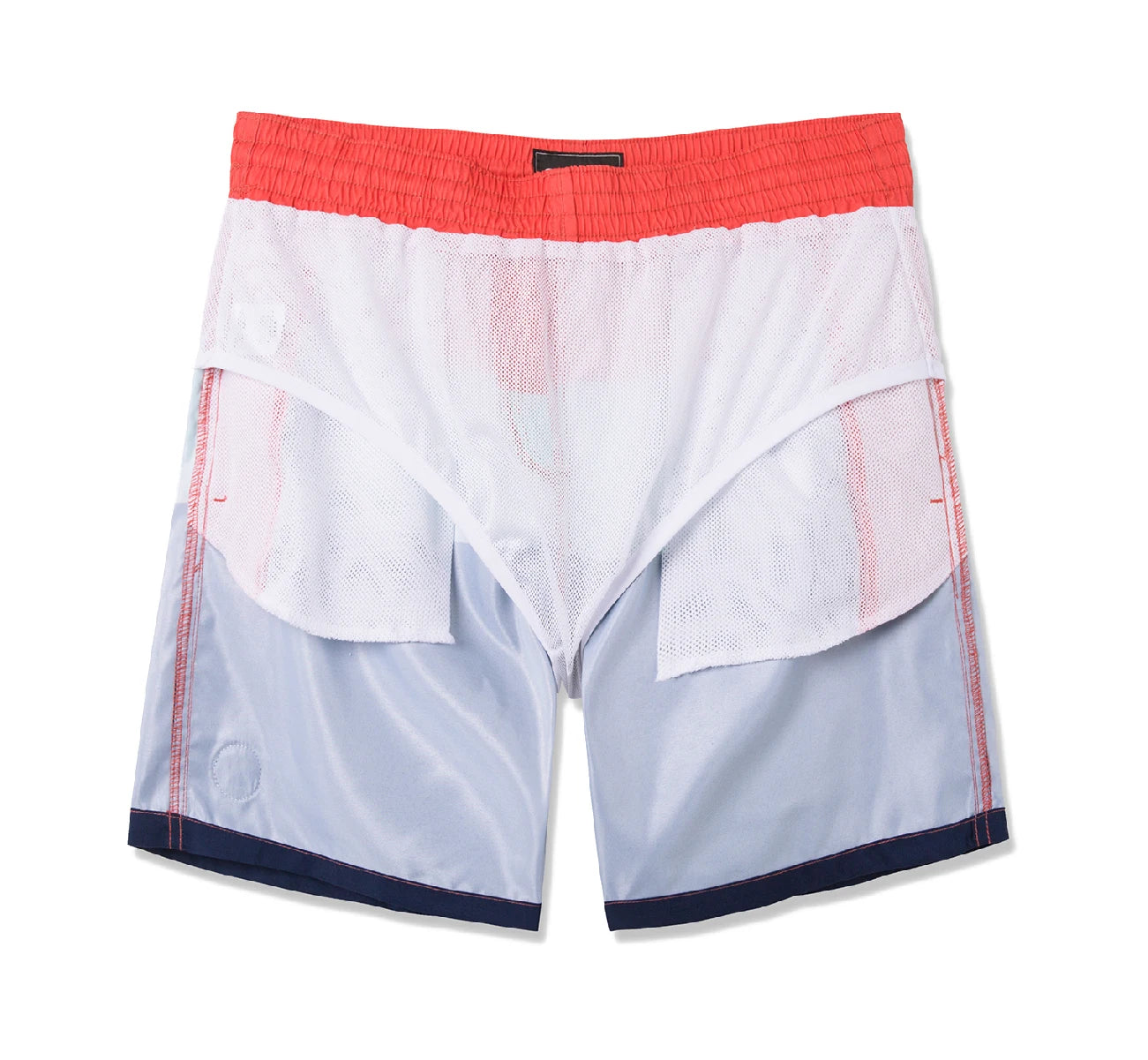 SURFCUZ Mens Swim Shorts Striped Quick Dry Beach Board Shorts with Mesh Lining Summer Male Swimwear Swimming Trunks for Men