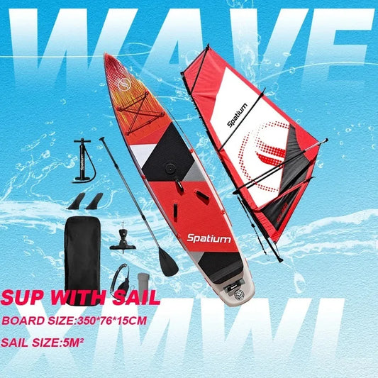 2-in-1 Windsurf Sail With Sup Board Windsurfing For Smooth Sailing And Paddleboarding Inflatable Surfboard Sailing Kit