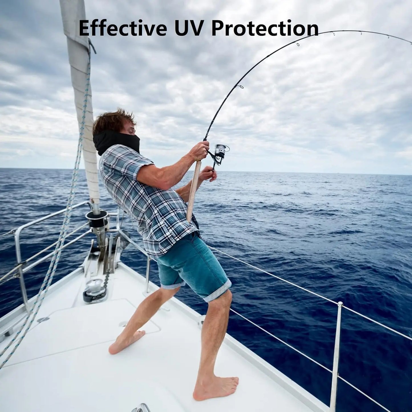 Face Mask UV Protection Windproof Thermal Ice Silk Neck Gaiter for Men Women Outdoor Sports Motorcycle Ski Face Cover Protector