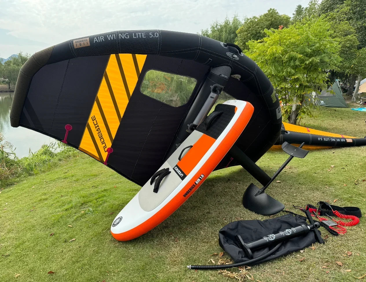 UICE Foil Board 5.3"/5.8" Inflatable Surfboard 80cm Hydrofoil Set With Carbon Plate Wing Surfing