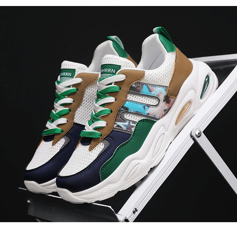 Hot Sale Men's Casual Sneaker Autumn Mixed Color Mesh Outdoor Shoes for Mens Trendy Mans Tennis Sports Lightweight Male Sneakers