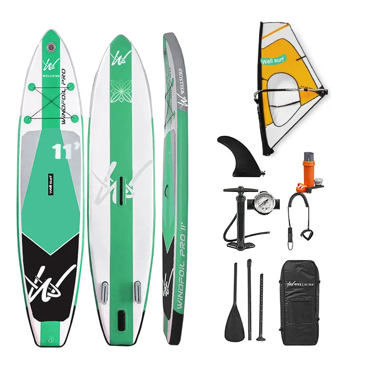 Windsurf All Round Paddle Board Inflatable Surfboard Windsurfing SUP Sailing on Sea for Athlete or Technical Player