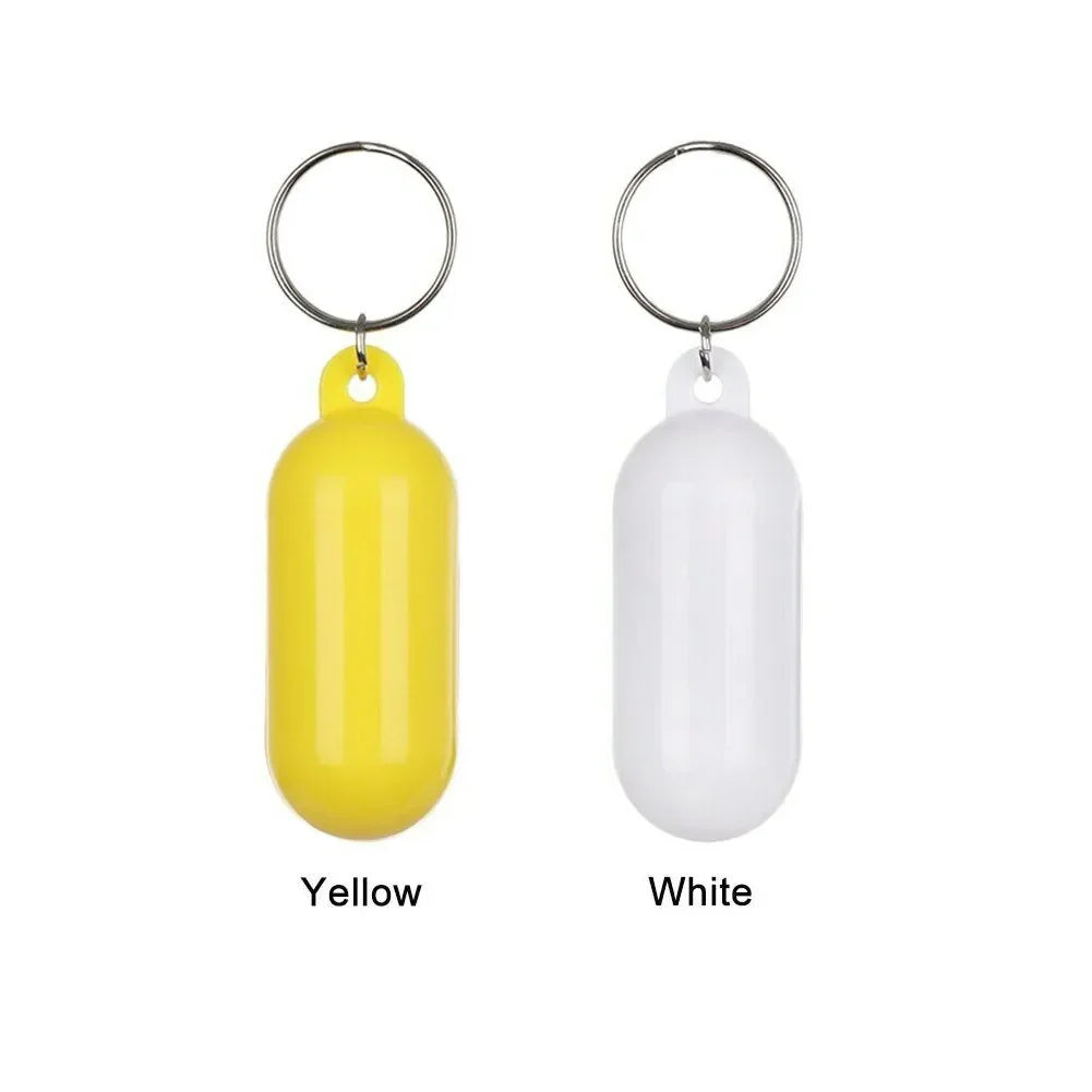 2pcs Beach Keychain Boat Oval Hollow Kayak Floating Keyring Fender Buoyant Key Ring Marine Sailing Boat Float Keychain