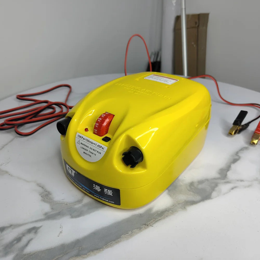 Portable Pvc Boat Pump DC12V Air Pump with Nozzles Storage Bag Support Inflation and Deflation Inflatable Kayak Accessories