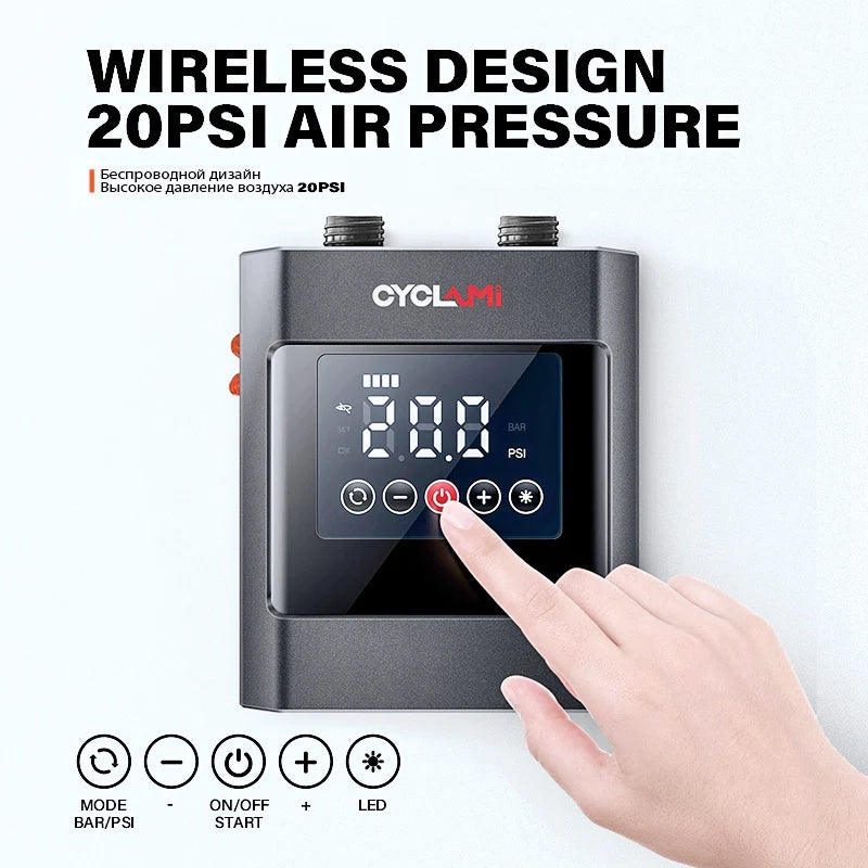 20PSI SUP Pump Stand-Up Paddle Rechargeable Inflatable PVC Boat Kayak Accessories for Stand Board Surfing Kite Tent Mattress