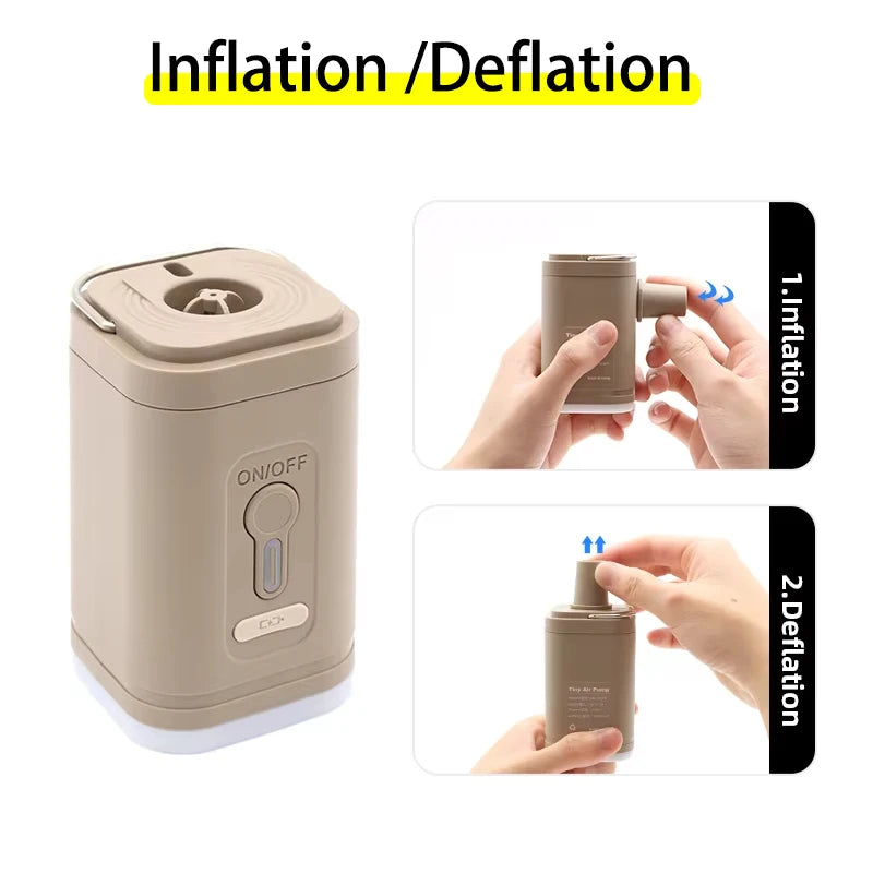 TARKA Camping Portable Electric Air Pump  Wireless Air Compressor Inflator Deflator Pumps Air Cushions Beds Boat Swimming Ring