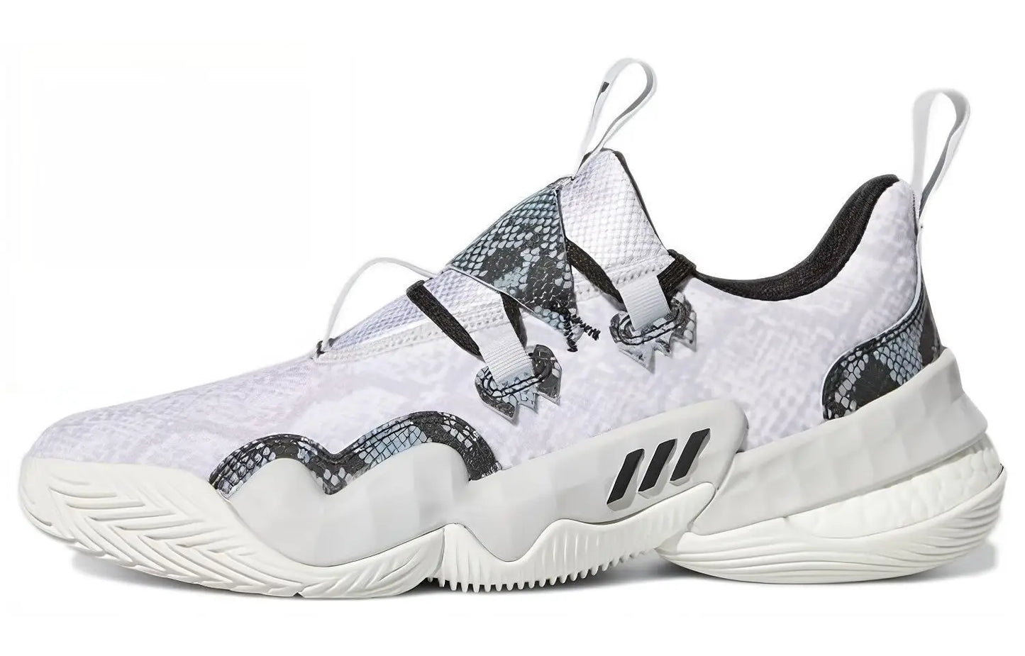 adidas Trae Young 1 Light Solid Grey Snakeskin Sneakers shoes H67753
