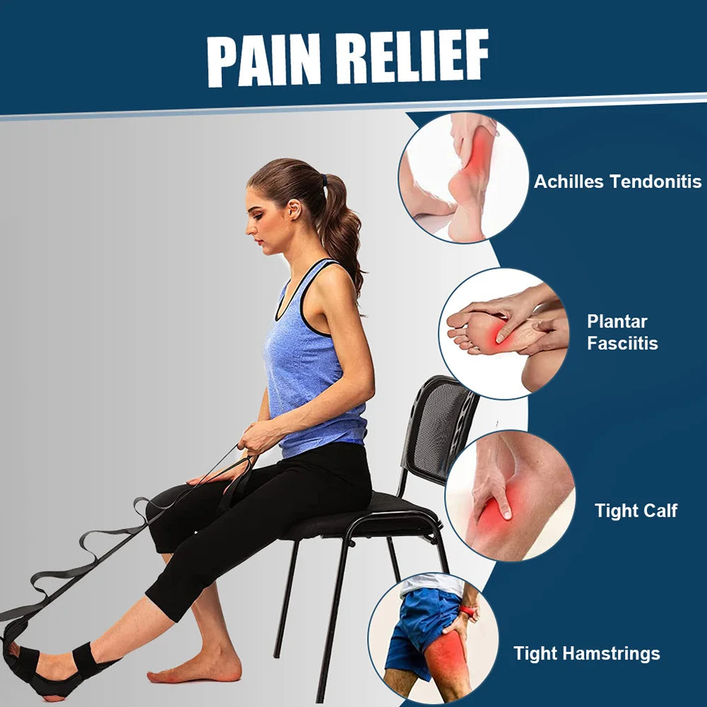 Yoga Ligament Stretching Belt Foot Ankle Joint Correction Sports Rope Foot Rehabilitation Strap Plantar Fasciitis Leg Training