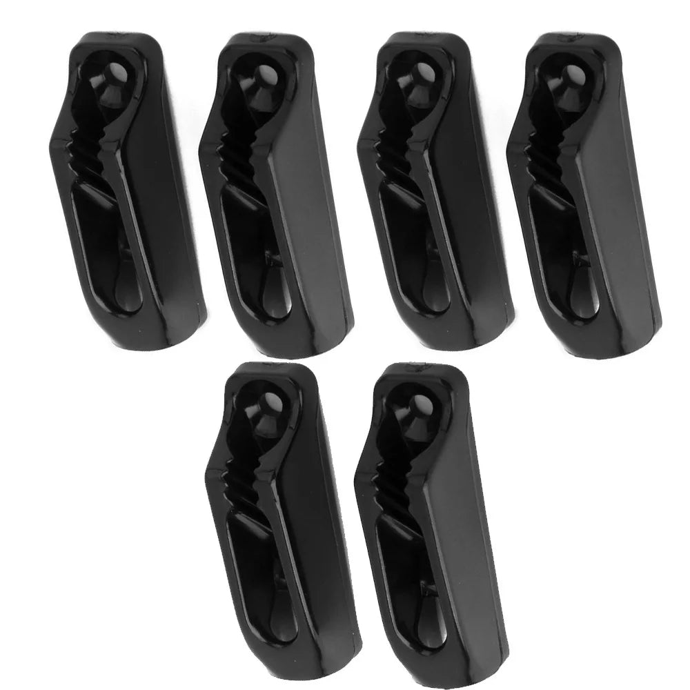 6PC Kayak Canoe Nylon Self-lock Rope Cord Tensioner Runner Anchor Jam Cleat 6PCs