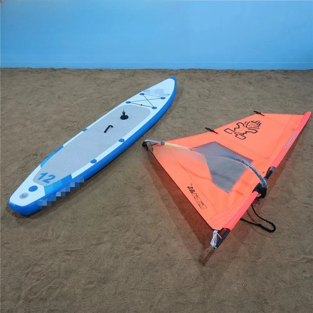 High Quality Inflatable SUP Board, Portable Durable Windsurf Sail Design, Factory Direct, Water Sports Paddle Board
