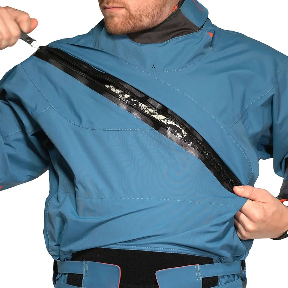 Men's Drysuit 4-Layer Waterproof Poly Dry Suit for Kayak,Raft, SUP In Cold Water Dry Suit for Men