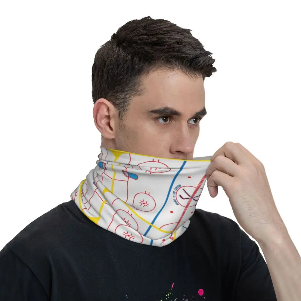 Hockey Is Life Rink Bandana Neck Cover Printed Mask Scarf Warm Balaclava Outdoor Sports Unisex Adult Winter
