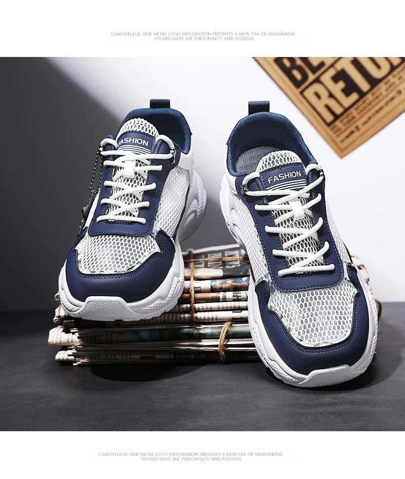 Men's Summer Fresh Breathable Mesh Casual Sneakers Original Comfort Lightweight Sports Running Shoes for Men