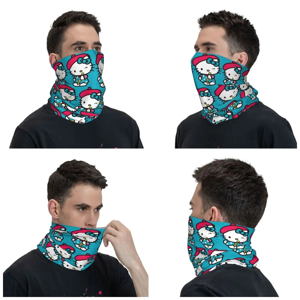 Outdoor Sports Balaclava Hello Kitty Cycling Mask Breathable Tactical Fashion Punk Hiking Camping Sun Protection Neck Gaiter
