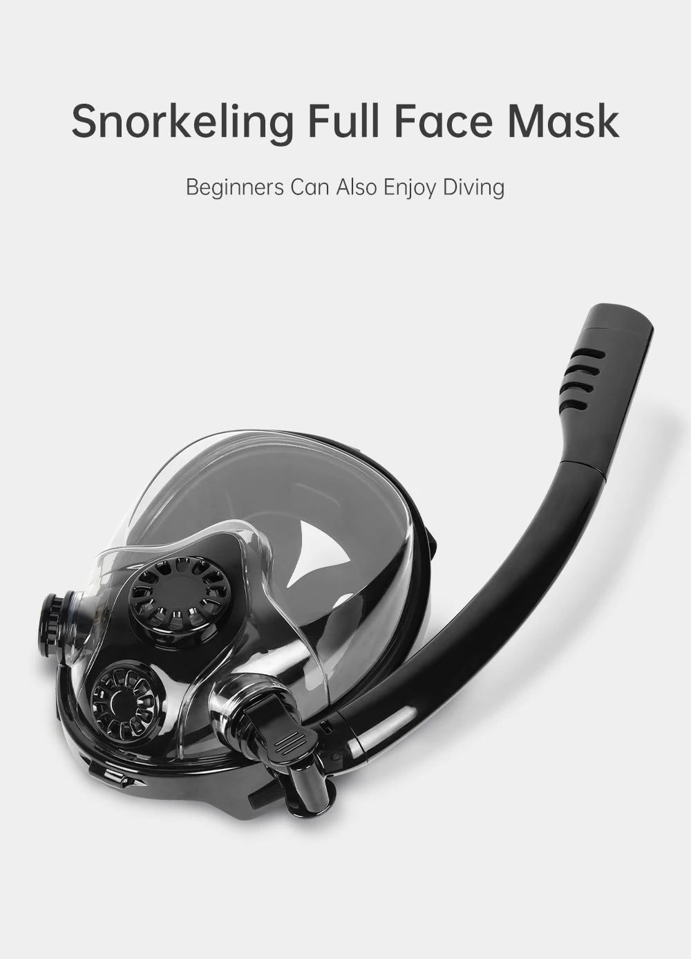 DIDEEP 0.5Liter Mini Scuba Diving Tank Set,Up to 5-10 Mins Underwater Diving Cylinder,Portable Lungs Gear with HD Full Face Mask