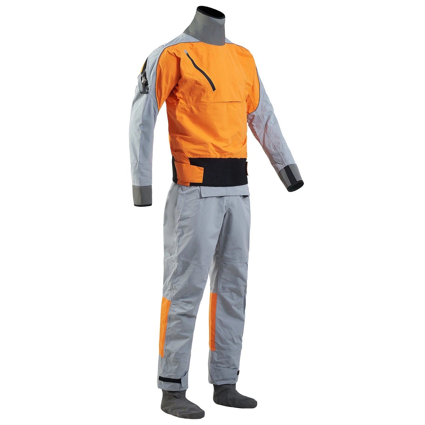 4-layer waterproof Kayak Dry suit for Men One pieces with Latex Gasket for Drift Floating
